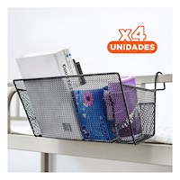 Pack4 Herramienta de Hogar 26x8x13 cm de Negro para Espacios con mucha Gana